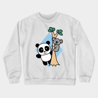 Cute Panda and Koala Crewneck Sweatshirt